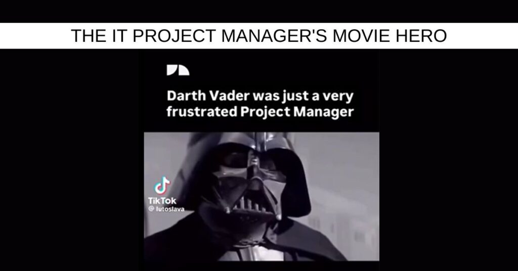A picture of Darth Vader with a black background