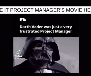 A picture of Darth Vader with a black background